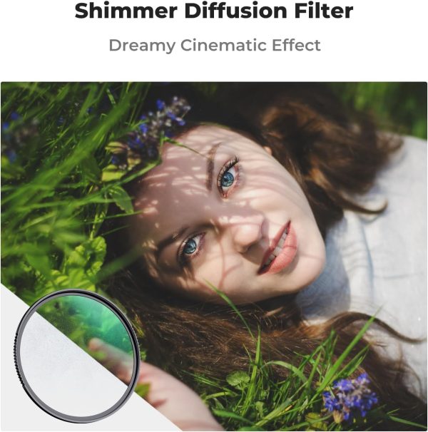 K&F Concept 49mm Shimmer Diffusion 1 Effect Filter Optical Glass 18 Multi-Coated Glimmer Glass Filter for Camera Lens with 3 Cleaning Cloth (K-Series) - Image 2